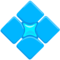 Diamond With a Dot emoji on Messenger